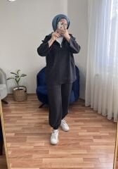 Yarım Fermuarlı Takım Antrasit