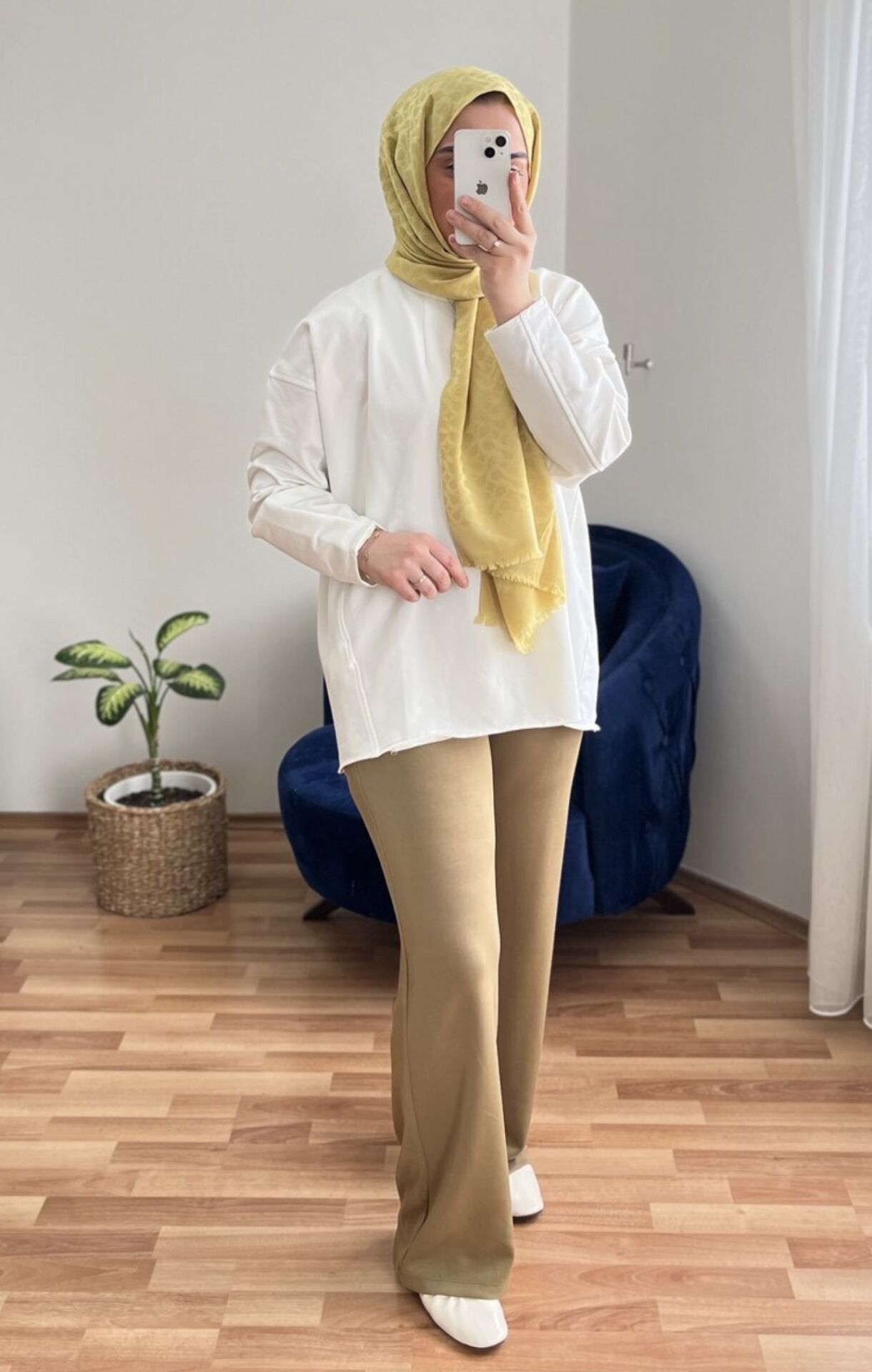 Yağ Yeşili Modal Pantolon