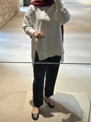 Siyah Double Çimalı Pantolon