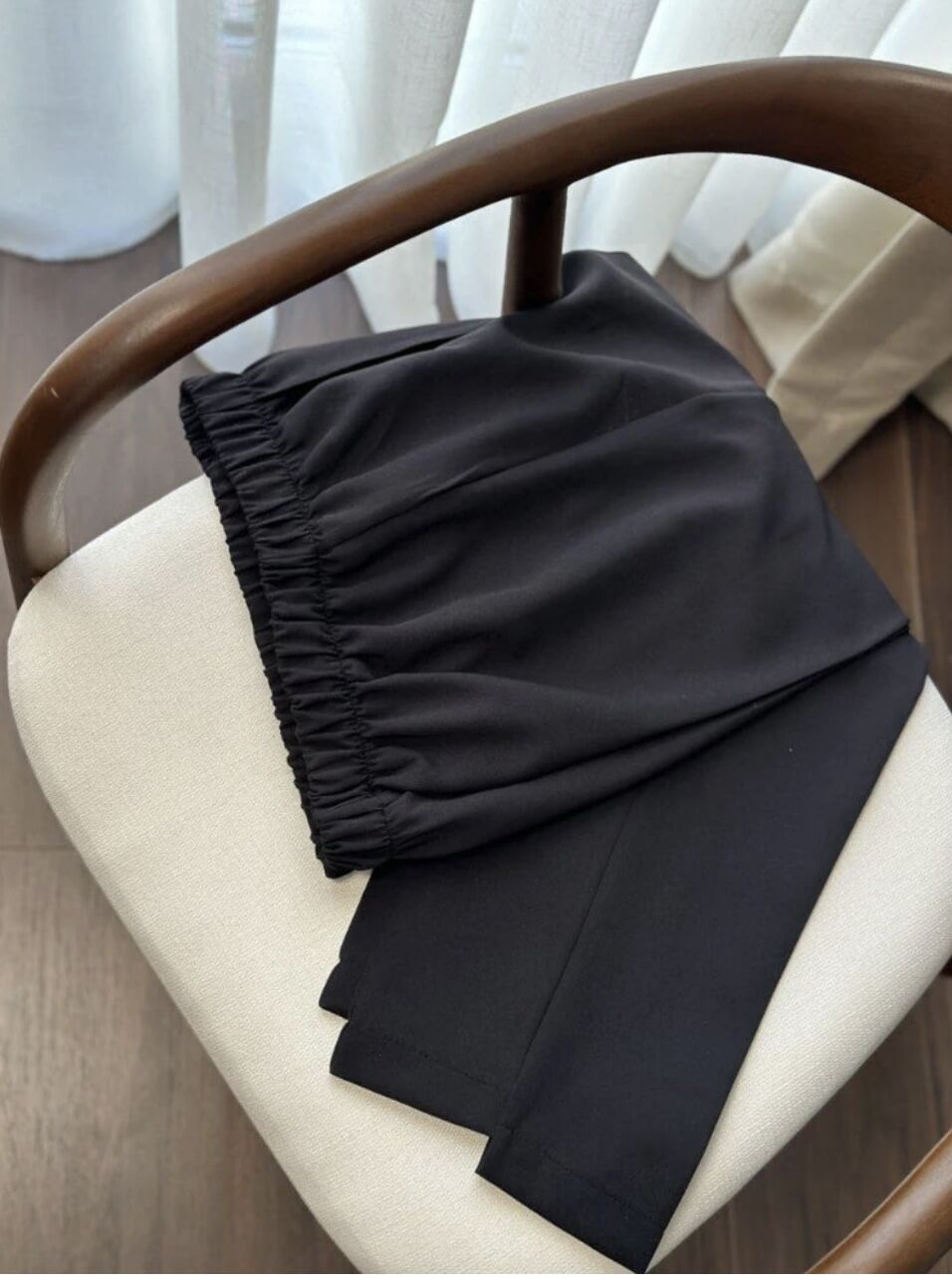 Siyah Double Çimalı Pantolon