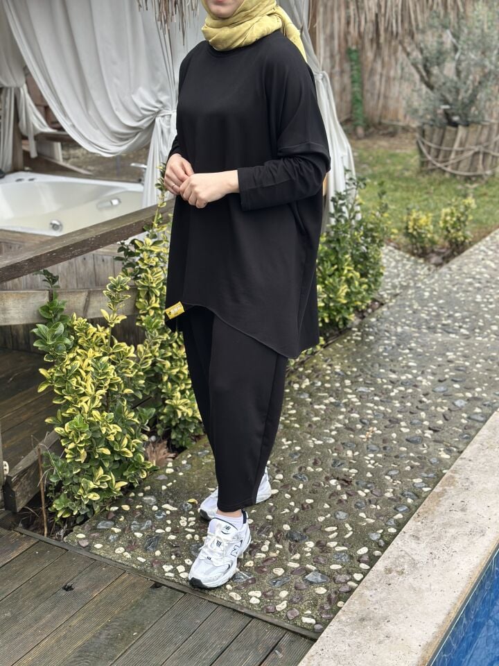 Siyah Şalvar Basic Takım