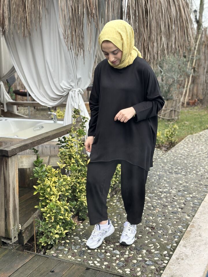 Siyah Şalvar Basic Takım