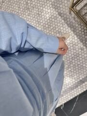 Bebe Mavisi Belden Oturtmalı Elbise