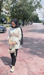 Krem Keten Blazer Ceket