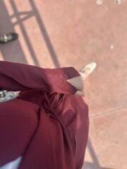 Bordo Keten Blazer Ceket