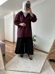 Siyah Etek Görünümlü Pantolon