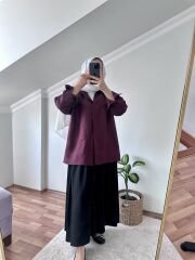 Siyah Etek Görünümlü Pantolon
