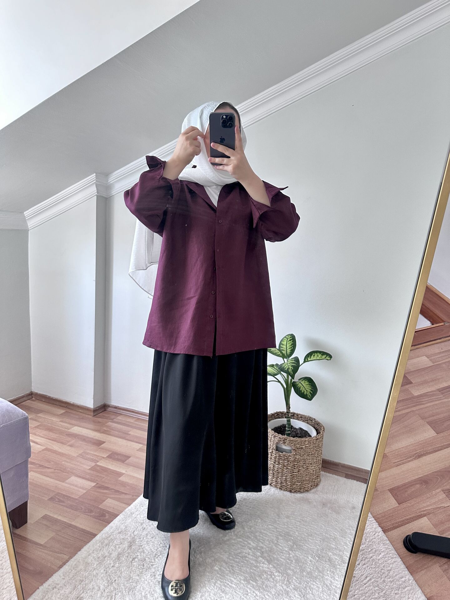 Siyah Etek Görünümlü Pantolon