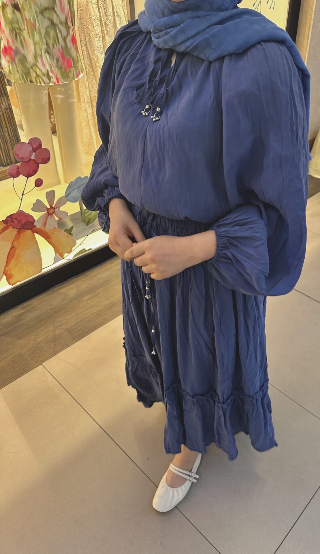 İndigo Pamuklu Kırışık Takım