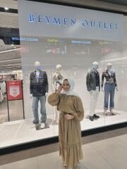 Camel  Pamuklu Kırışık Takım