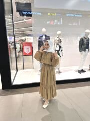 Camel  Pamuklu Kırışık Takım