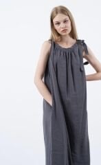 Omuzdan Bağlamalı Modal Elbise