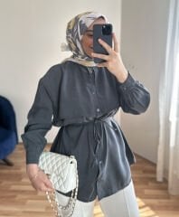 Pelerin Gömlek Antrasit