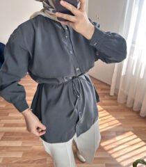 Pelerin Gömlek Antrasit