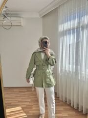 Gabardin Ceket Yeşil