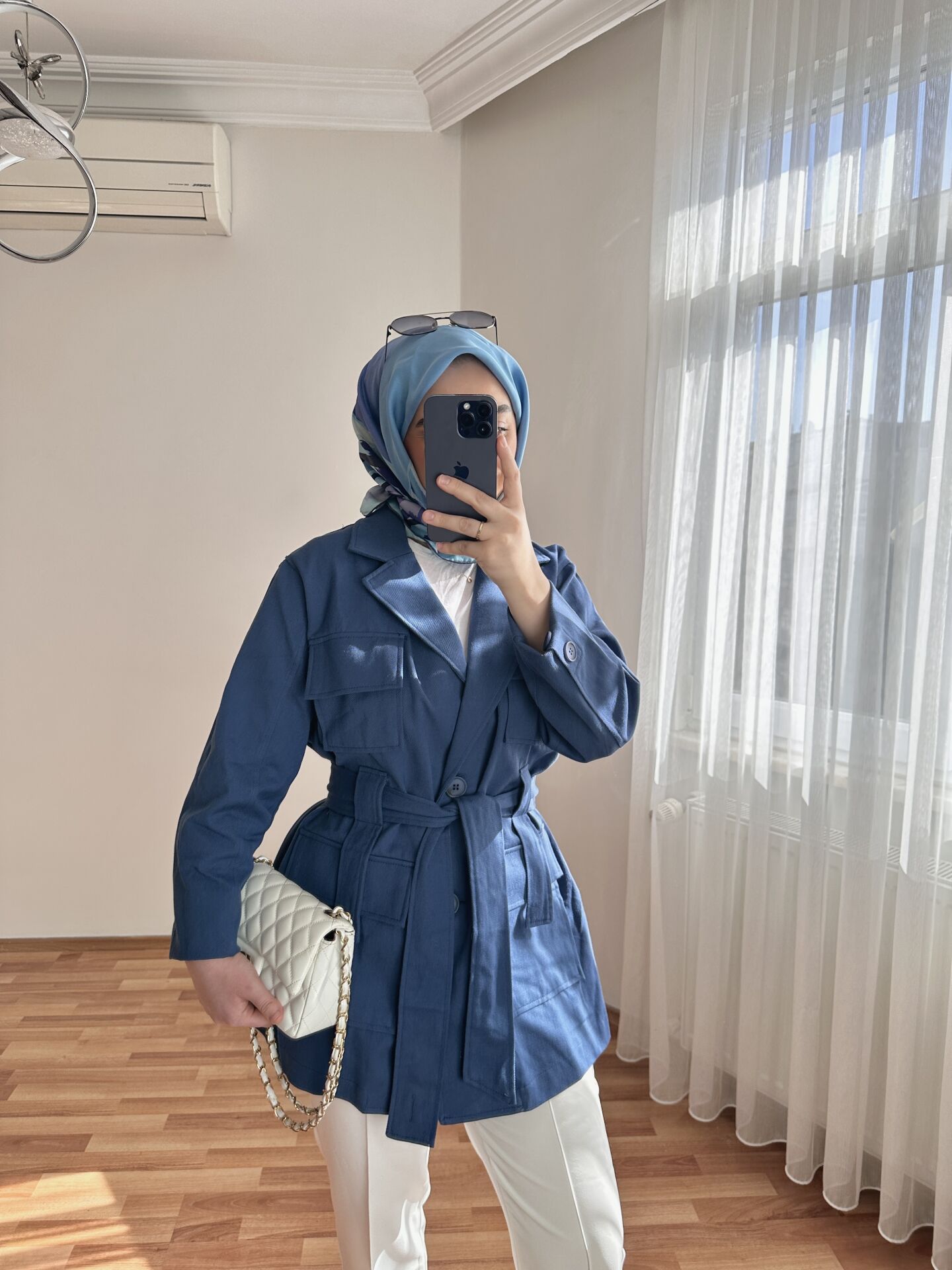 Gabardin Ceket İndigo