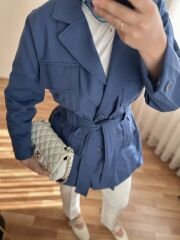 Gabardin Ceket İndigo