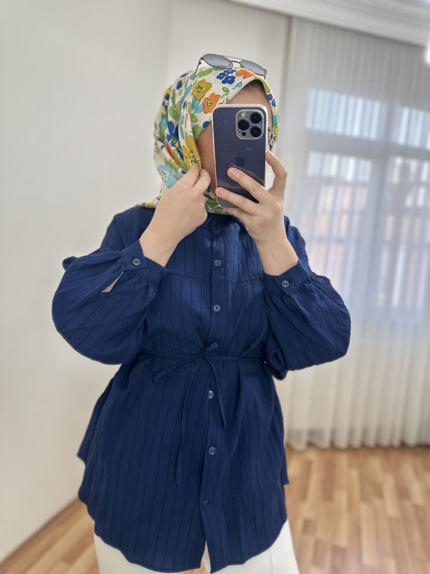 Keten Gömlek Lacivert