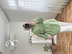 Keten Gömlek Yeşil