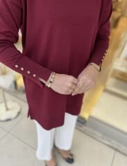 Droplu Merserize Tunik Bordo