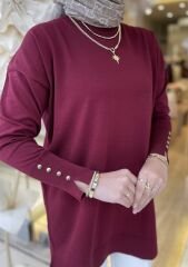 Droplu Merserize Tunik Bordo