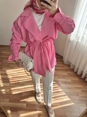 Beyaz Double Çimalı Pantolon
