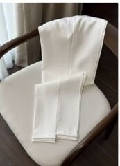 Beyaz Double Çimalı Pantolon