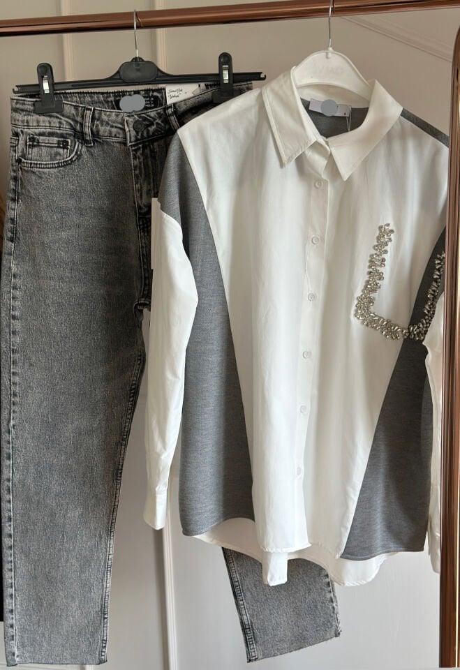 Kesik Paça Mom Jean