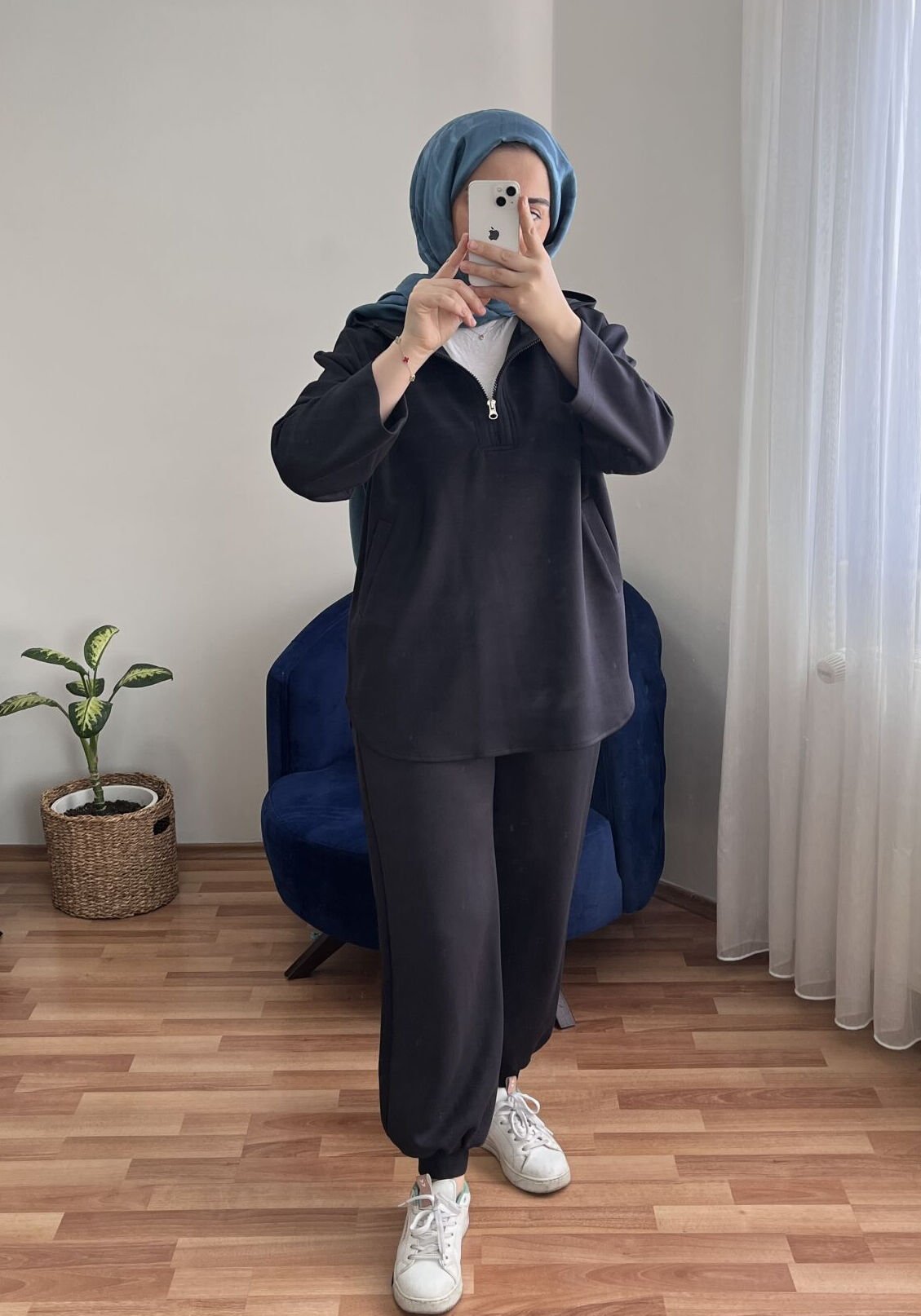 Yarım Fermuarlı Takım Antrasit