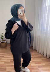 Yarım Fermuarlı Takım Antrasit