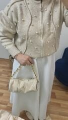 İncili Triko Krem