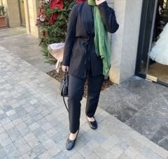 Pull On Siyah Pantolon