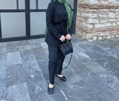 Pull On Siyah Pantolon