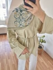 Bağlamalı Yanı Yırtmaçlı Detay Sweat Mint