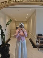 Fermuar Detaylı  Scuba Hırka  Pembe