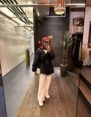 Oversize Trençkot Lacivert