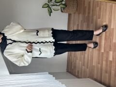 İnci Düğmeli Hırka Ekru