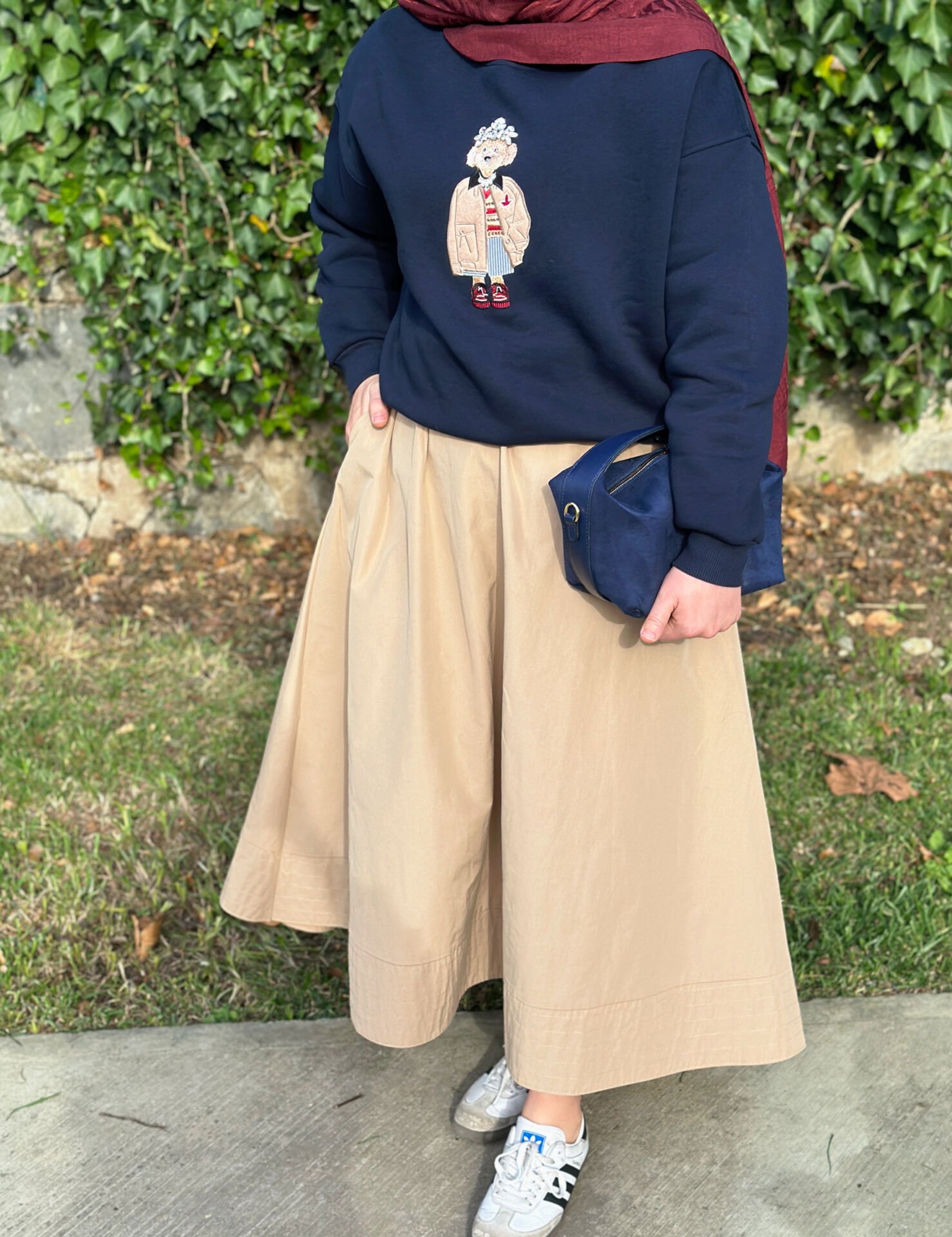 Taşlı Ayıcık Sweat  Lacivert