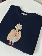 Taşlı Ayıcık Sweat  Lacivert