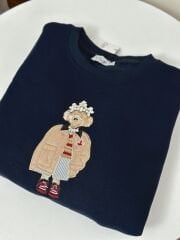 Taşlı Ayıcık Sweat  Lacivert