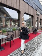 Kürklü Parka Lacivert