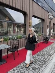 Kürklü Parka Lacivert