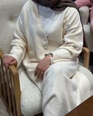 Angora Etekli Takım Ekru