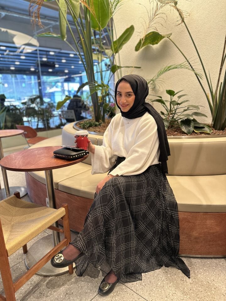 Astarlı Şifon Etek || Siyah