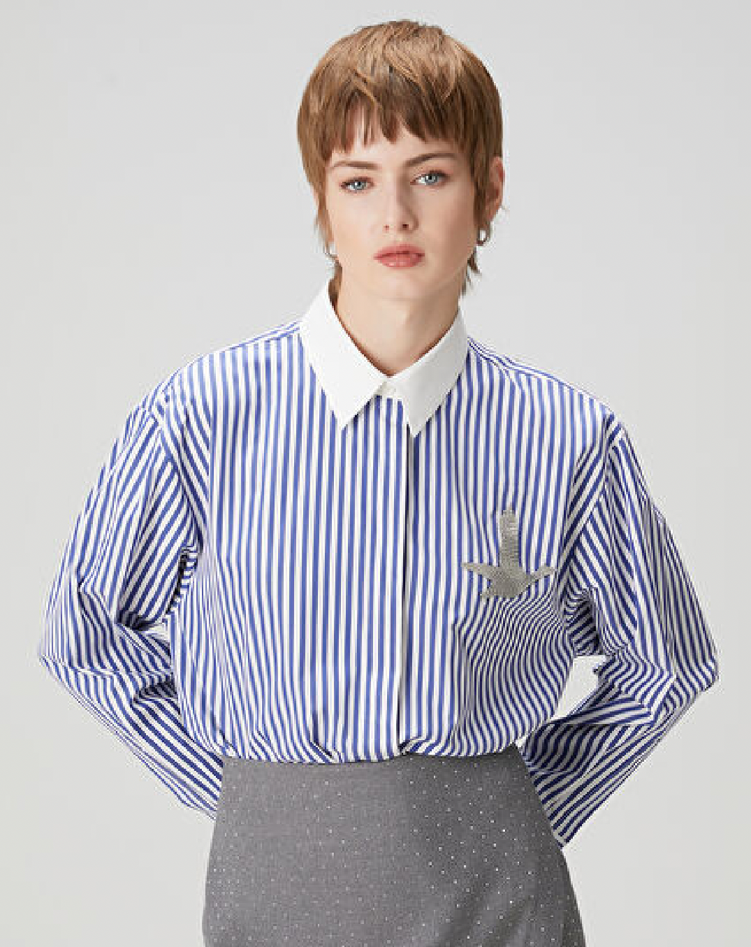 Beymen Club Mavi Beyaz Çizgili Gömlek