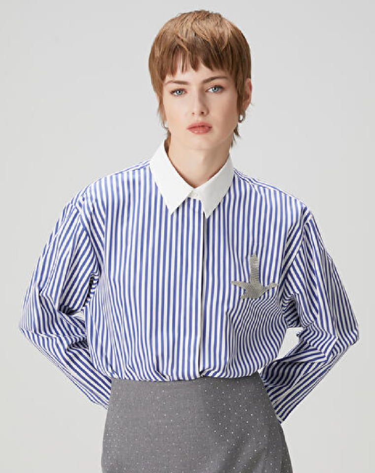 Beymen Club Mavi Beyaz Çizgili Gömlek