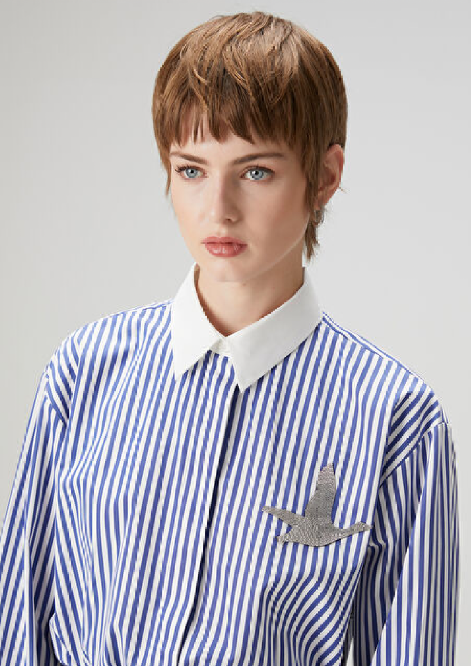 Beymen Club Mavi Beyaz Çizgili Gömlek