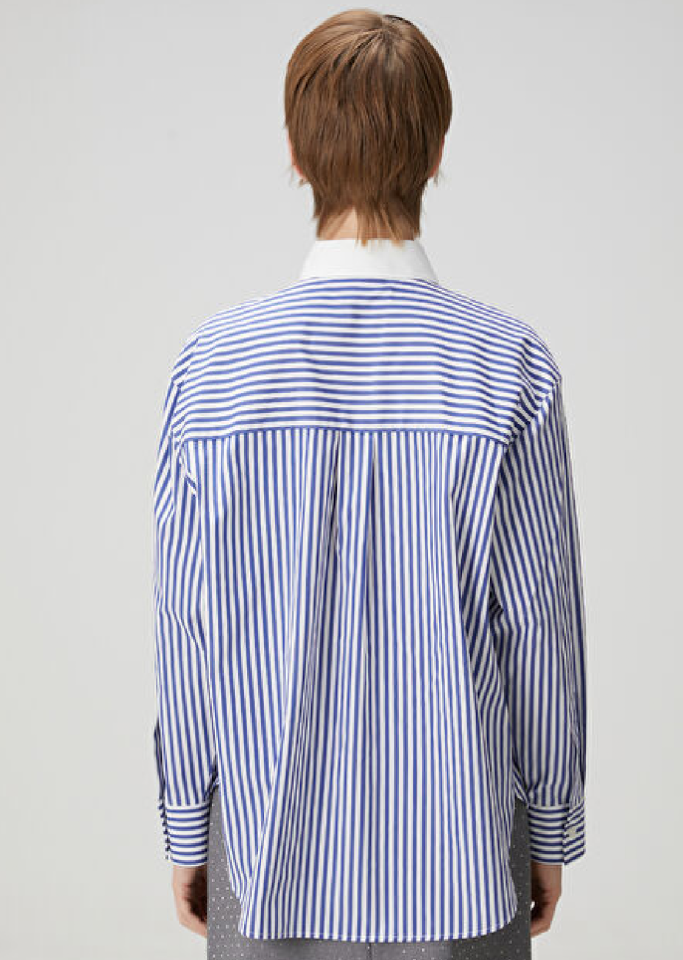 Beymen Club Mavi Beyaz Çizgili Gömlek