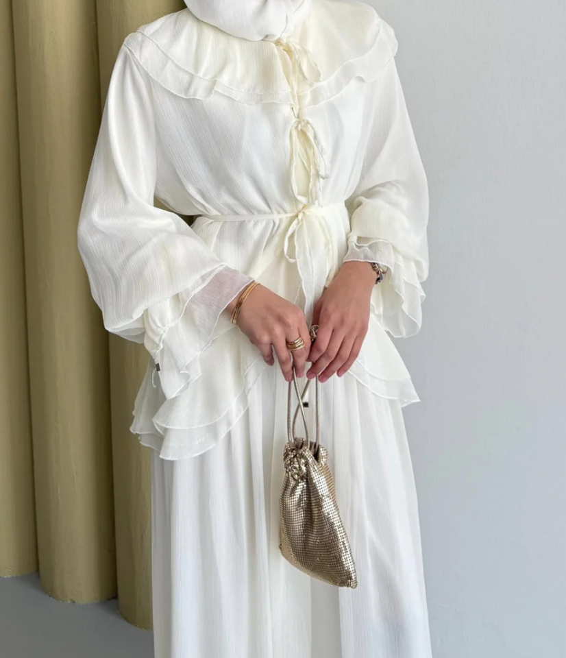 Lady Şifon Takım | Ekru