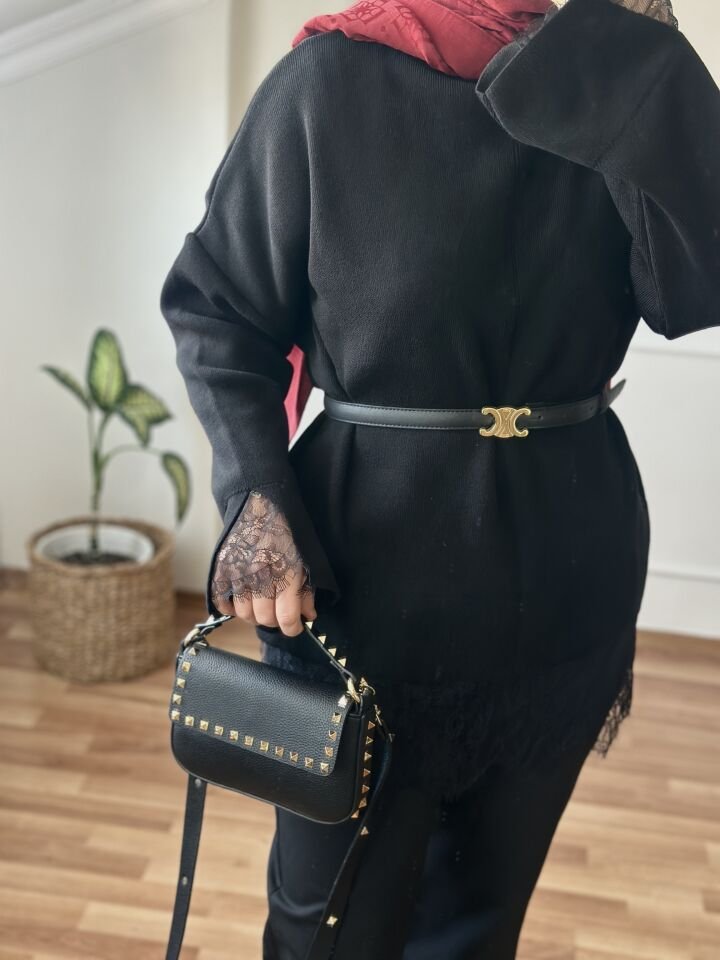 Dantelli triko kazak